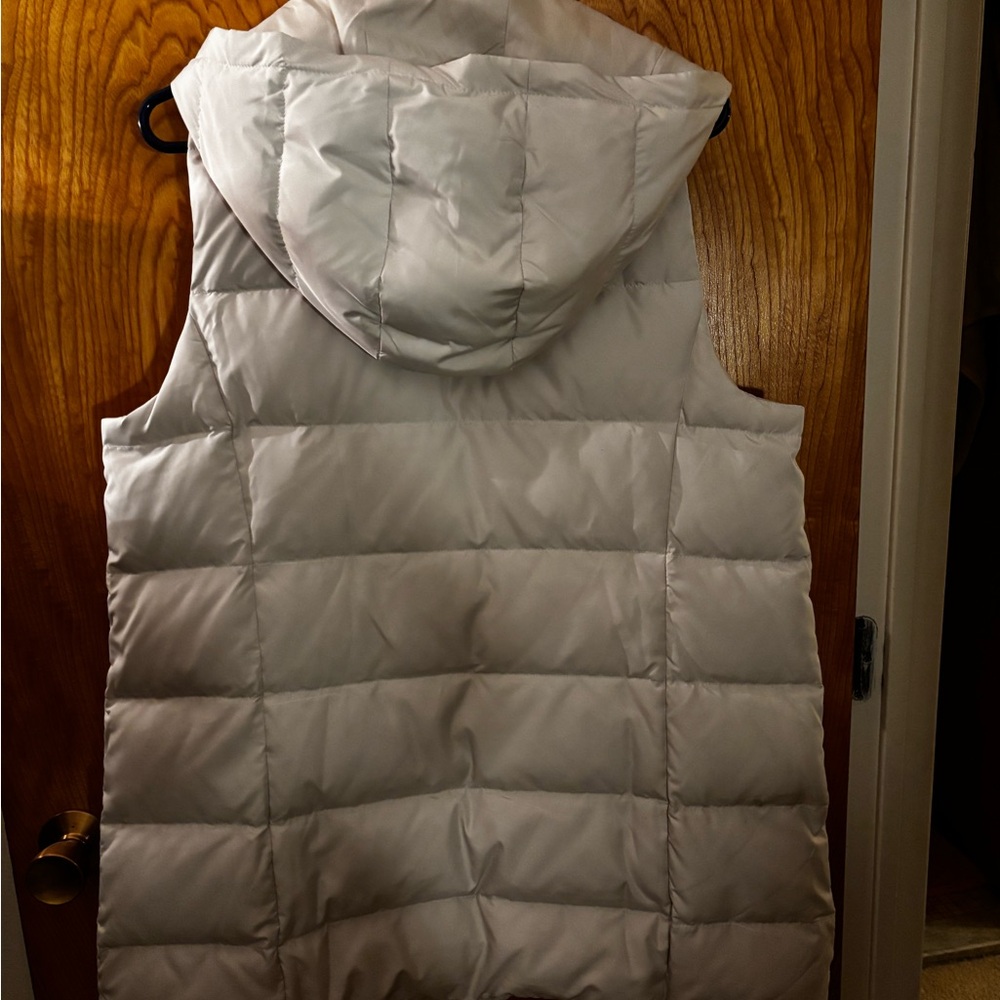 J. Jill Hooded Quilted Puffer Vest in Light Beige - Picture 2 of 4